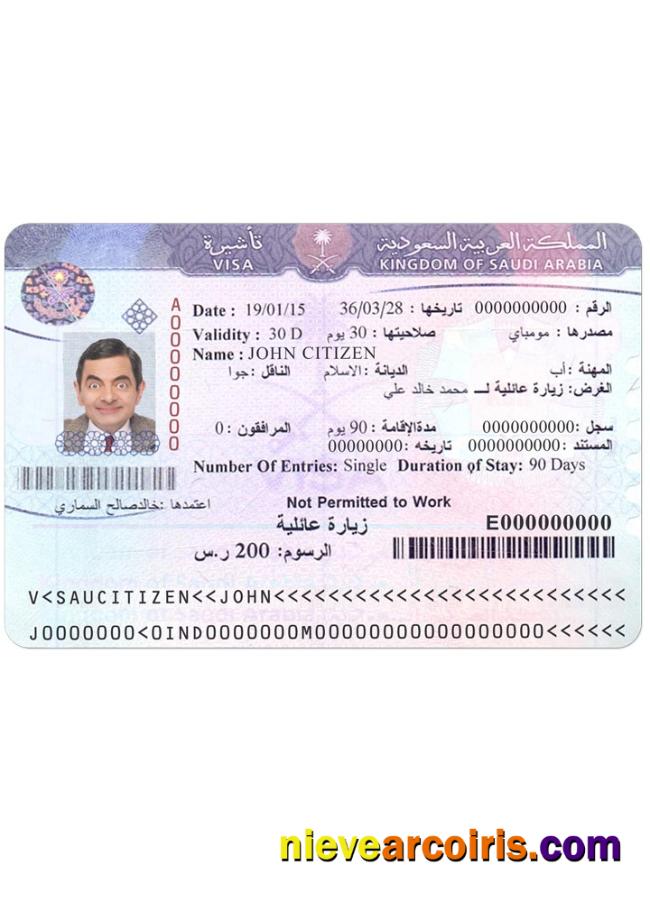 SAUDI ARABIA visa version 2